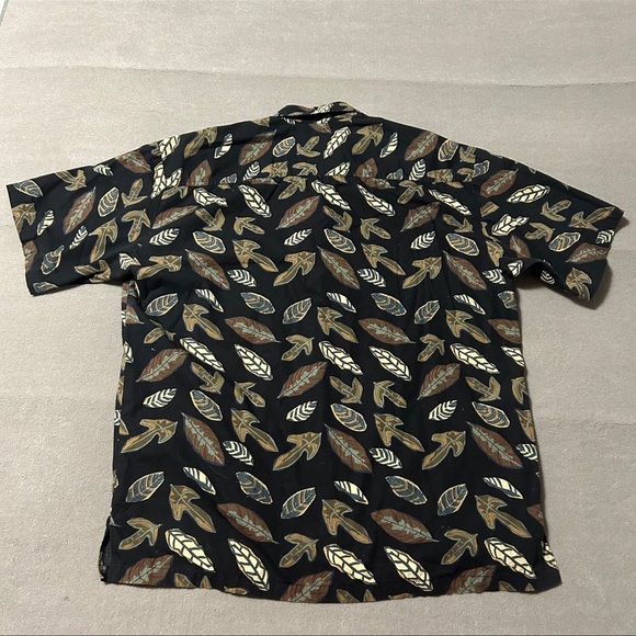 Vintage Avi Collection by Kahala Hawaiian Leaf all over print Shirt - Size L - Picture 5 of 7